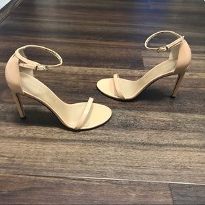 Stuart Weitzman Patent Leather Nude Nudist Heels